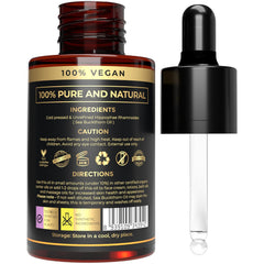 The Organic Forest sea buckthorn oil close-up texture highlighting lightweight absorption benefit
