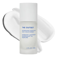 The Outset front packaging showing compact 1.7 fl oz and branding for clean skincare benefits