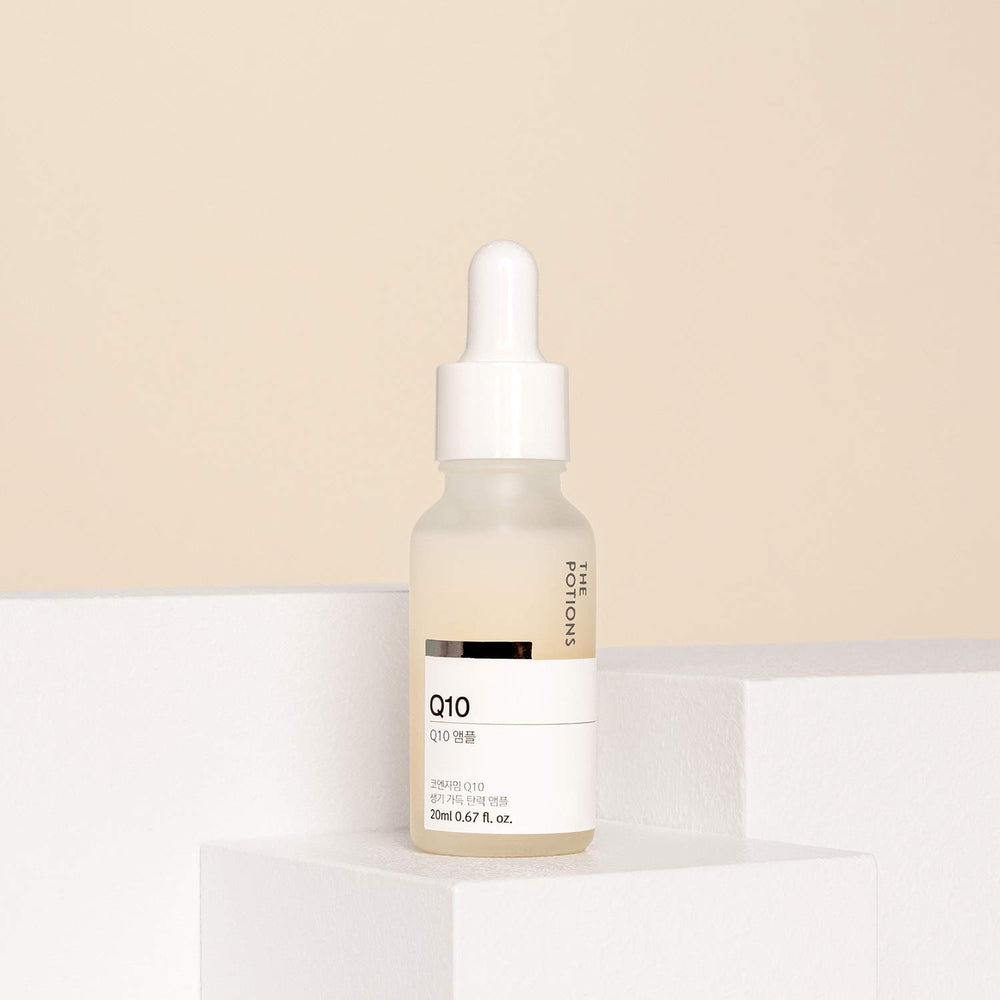 The Potions serum applied to skin, showing instant smoothing and hydration