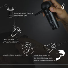 The Rich Barber sprayed into beard to add density and coverage