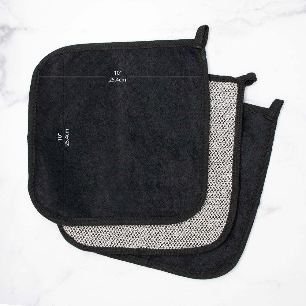 The Rustic Man close-up of textured exfoliating side showing weave for effective scrubbing