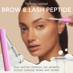 The Skinny Confidential wand close-up demonstrating precise brow application benefit