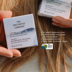 The Unscented Company bar beside a coin for size comparison and travel convenience