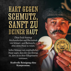 THE VINTAGE GROOMING CO. ingredient label showing goat’s milk and natural components