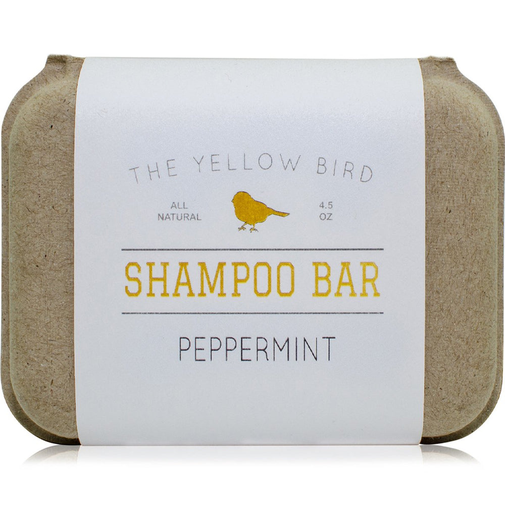 The Yellow Bird bar front packaging showing natural peppermint and benefits