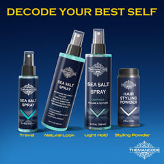 THEMANCODE styled hair lifestyle shot showing natural textured finish
