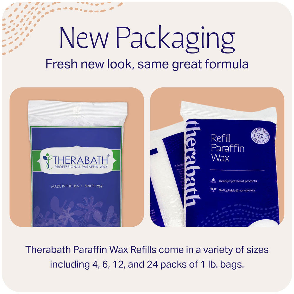 Therabath foot immersed in paraffin bath, highlighting deep hydration benefit