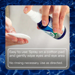TheraTears SteriLid on cotton pad showing debris removal for effective eyelid cleansing