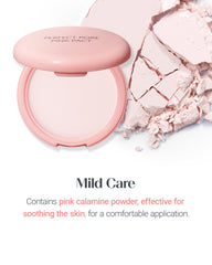 THESAEM brush applying powder on hand, illustrates seamless blend and blur