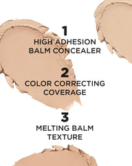 THESAEM close-up of concealer surface texture highlighting dense balm for intense coverage