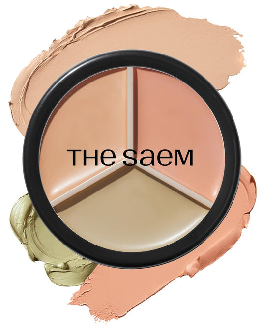 THESAEM front palette showing three-color concealer for easy selection and travel