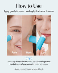 THESAEM ingredients label closeup featuring glacier water and active botanical benefits