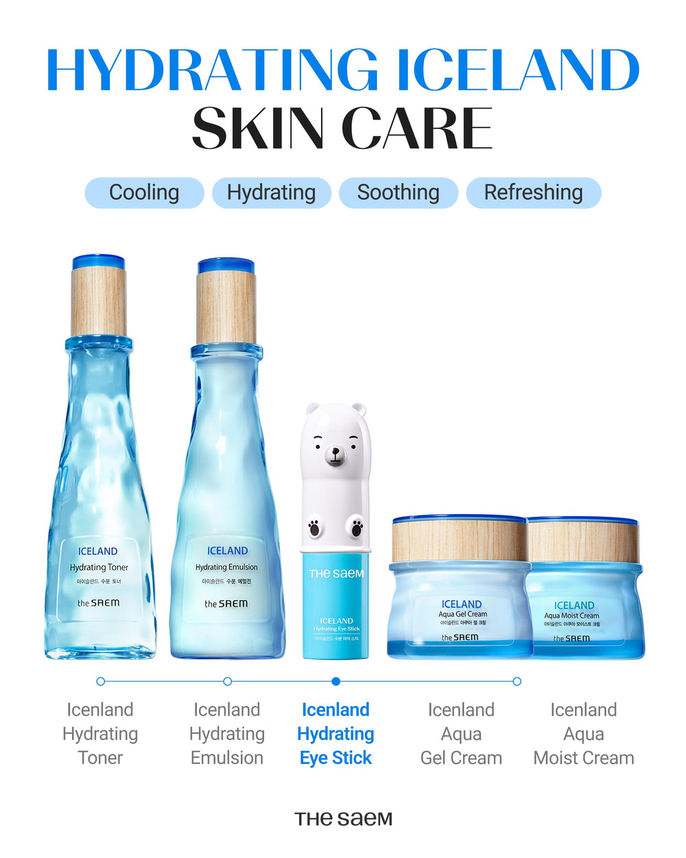 THESAEM on bathroom vanity in lifestyle setting conveying daily refresh and convenience