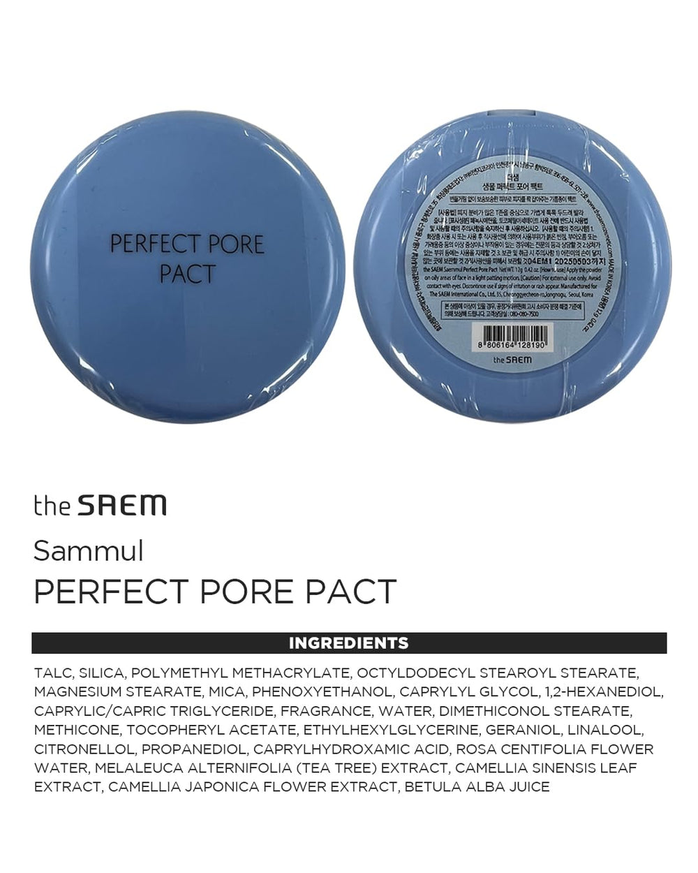 THESAEM compact inside purse for on-the-go touch-ups and quick refresh benefit