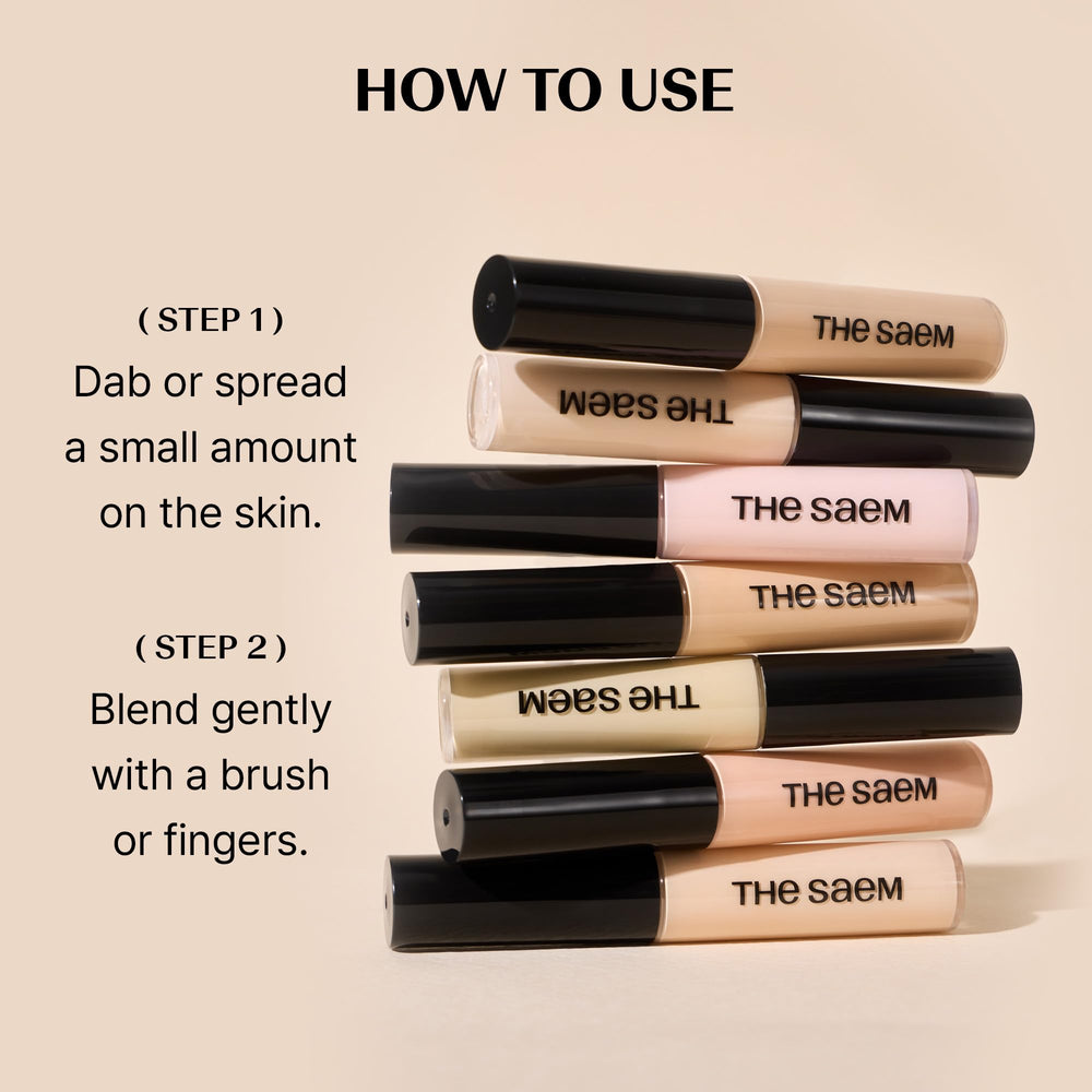 THESAEM blended on sponge showing smooth, buildable texture