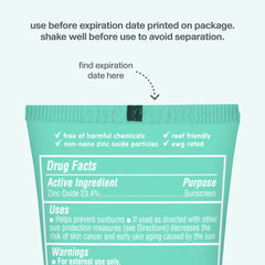 Think ingredients label close-up showing clean formulation transparency