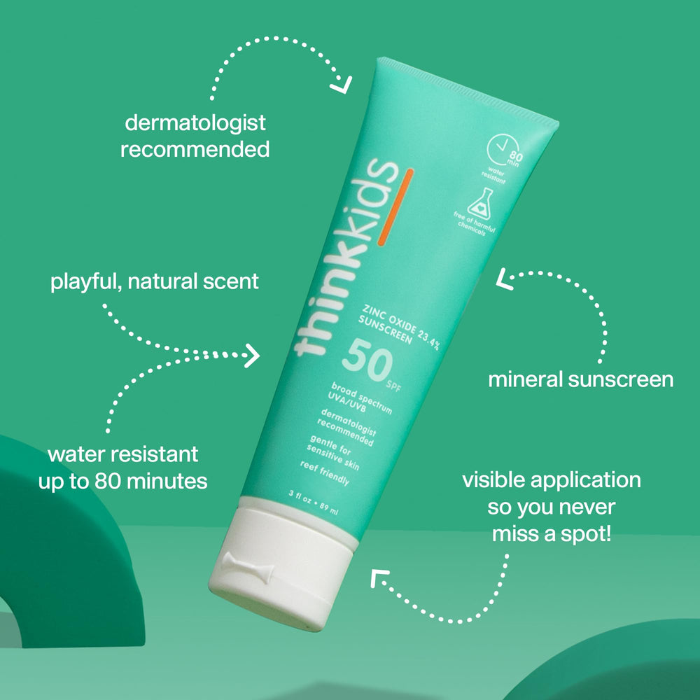 Think lotion texture on hand showing non-greasy fast-absorbing benefit