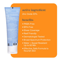 Thinksport lotion texture closeup demonstrating clear zinc oxide, smooth absorption benefit