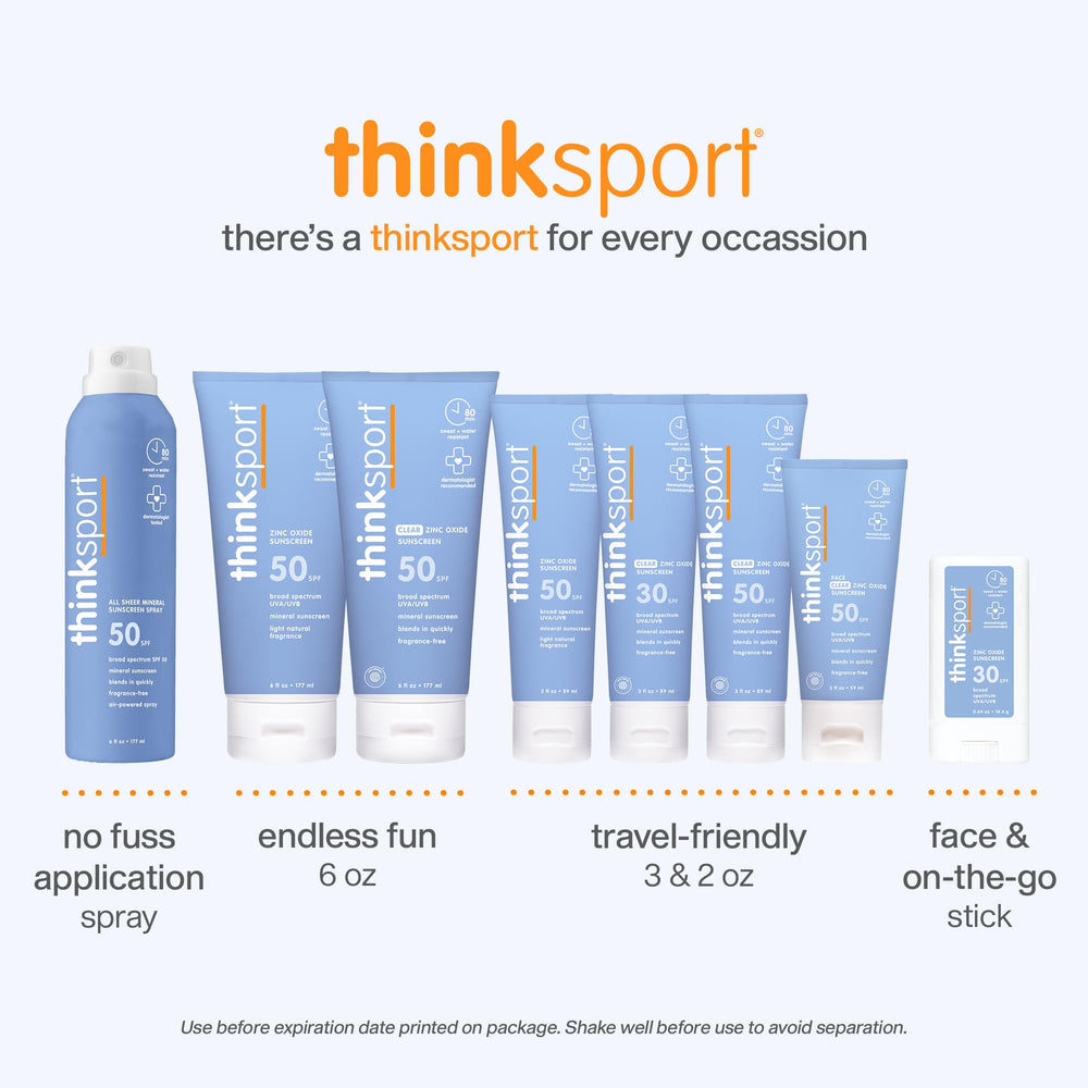 THINK thinksports stick being applied to forehead for quick protection benefit