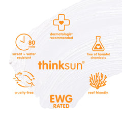 THINK thinksports stick poolside demonstrating water-resistant protection