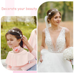 Thinp side profile on model demonstrating headpiece stability and beauty