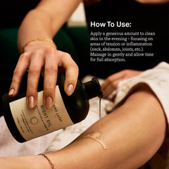 Third Layer oil texture on skin illustrating overnight hydration