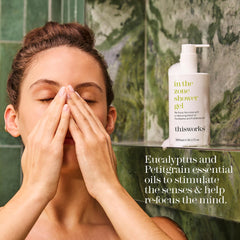 THISWORKS lather on hand demonstrating rich foam that rinses clean and refreshes skin