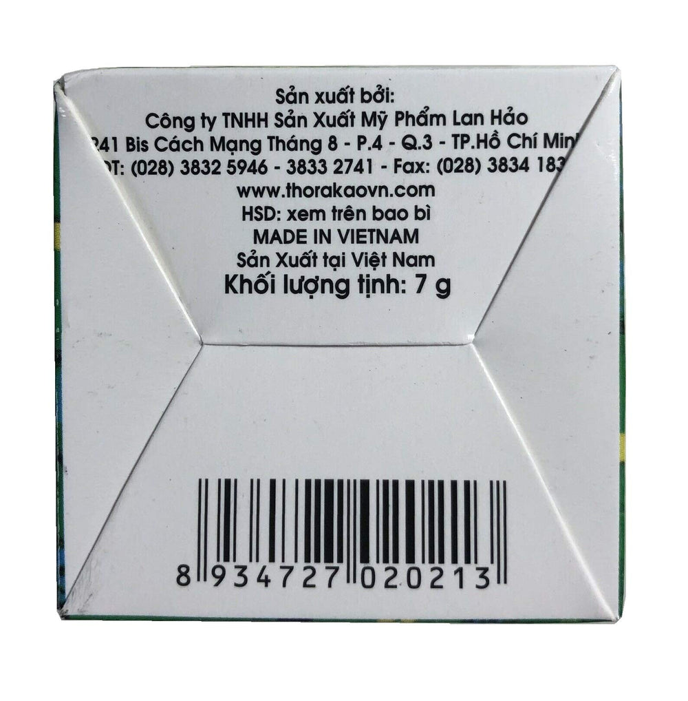 Close-up of Thorakao label and ingredient list showcasing traditional botanicals