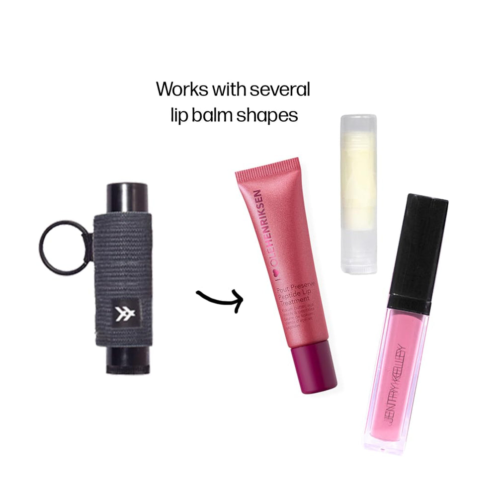 Thread Wallets holder on keyring next to keys showing compact scale and convenience