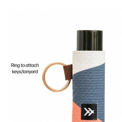 Thread Wallets clipped to backpack strap showing quick-access benefit