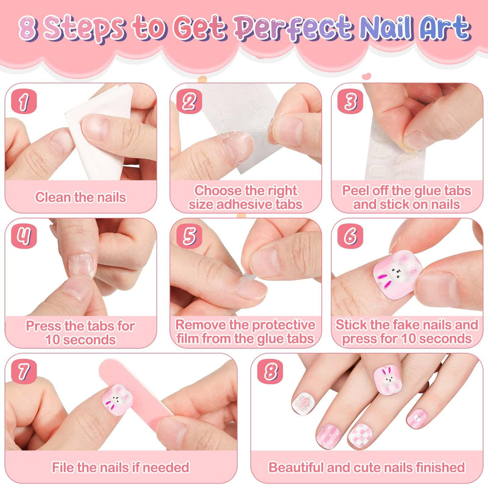 Thrilez applied short nails on model showing finished party-ready look benefit