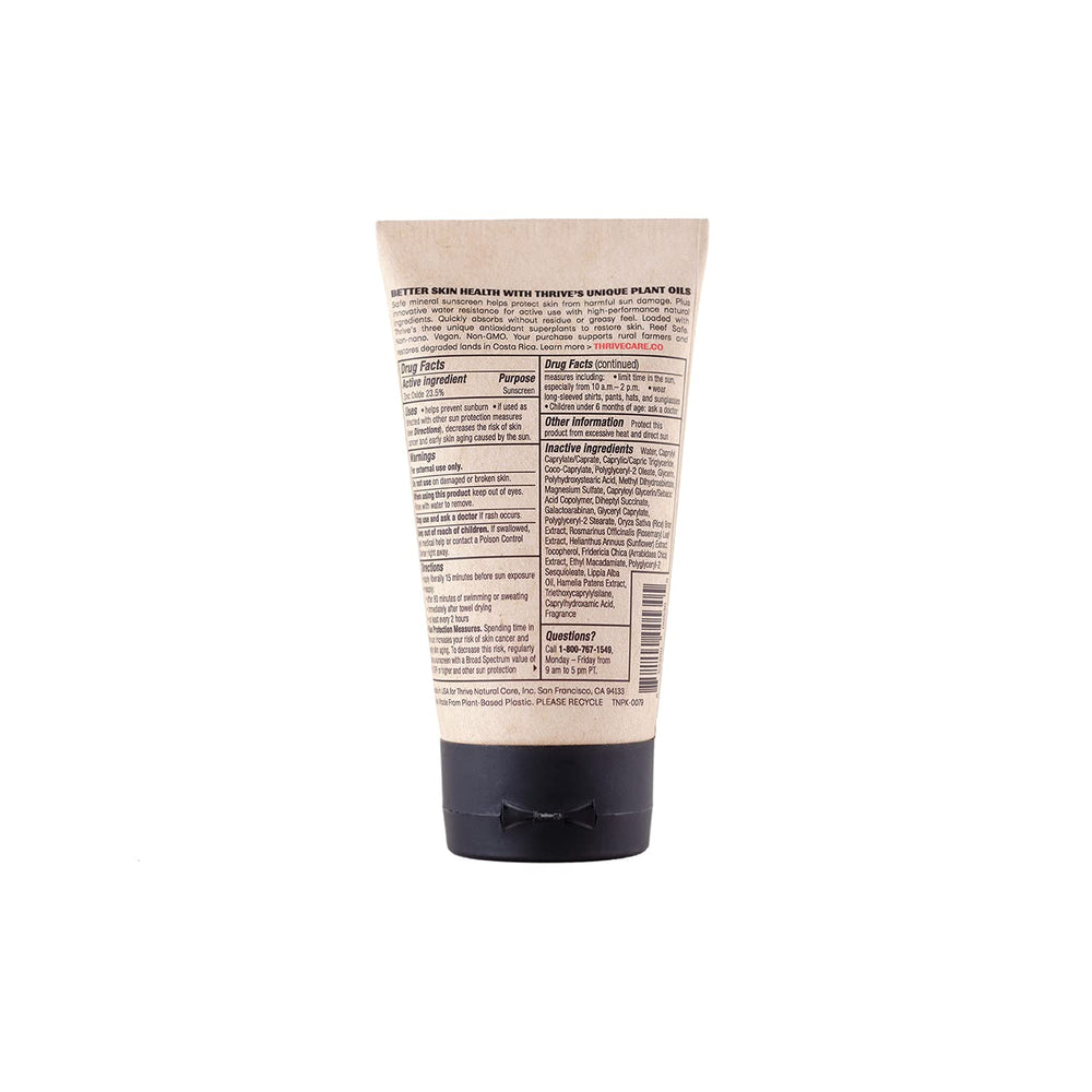 Thrive Natural Care recycled tube detail showing eco-friendly packaging