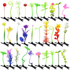 Tianhoudeger front packaging showing 30 plant hair clips, great for gifting