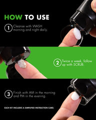 Tiege Hanley AM Moisturizer with SPF being applied from hand for lightweight daytime protection