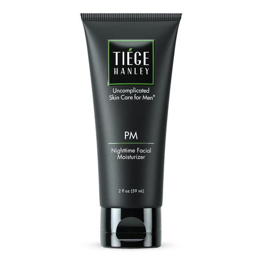 Tiege Hanley front packaging showing bottle and label with clear benefits
