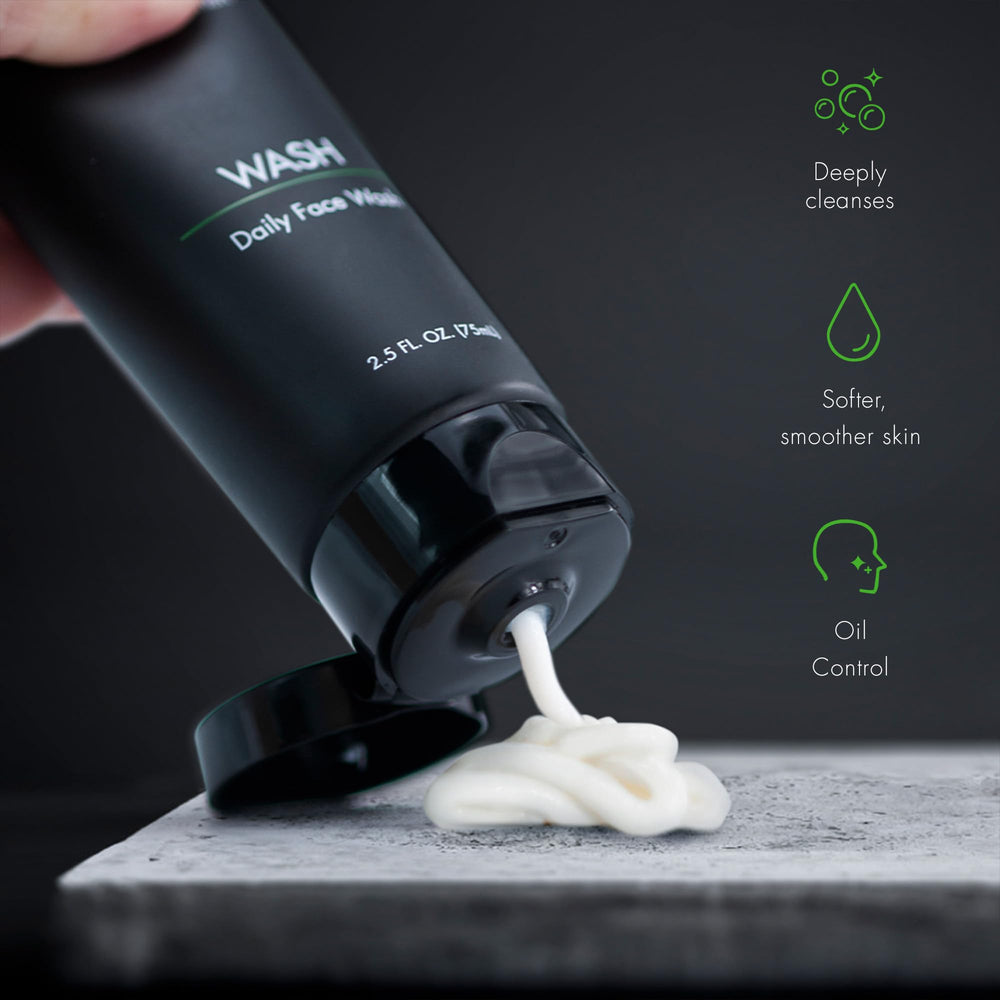Tiege Hanley dispensing foam to show easy application and mess-free use