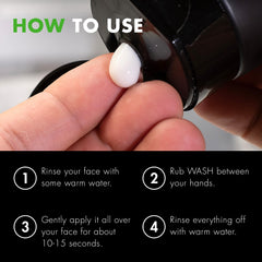 Tiege Hanley face wash in a travel kit highlighting TSA-friendly portability