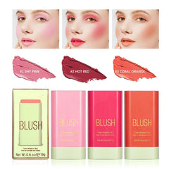 Tiejdhr blush stick beside hand for scale showing travel-friendly size