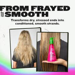 TIGI Bed Head application on damp hair showing detangling benefit