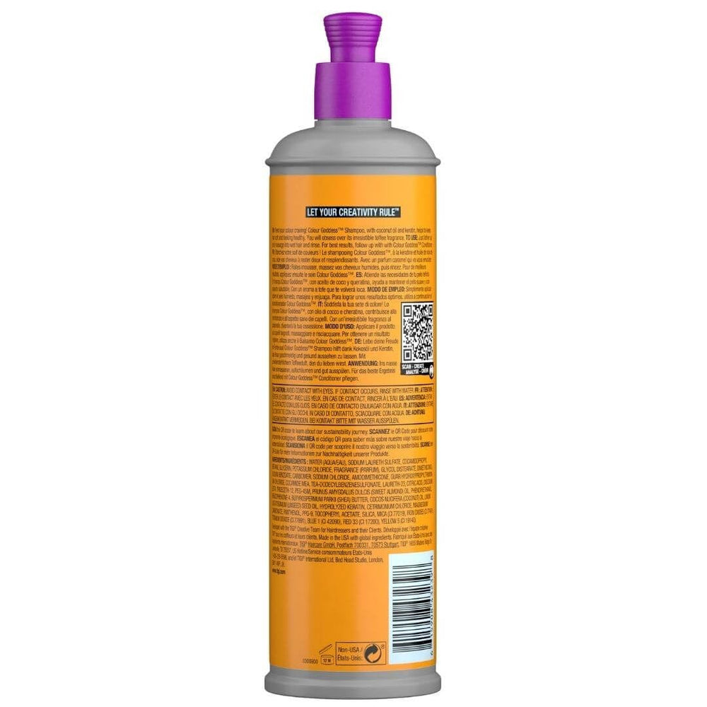 TIGI Bed Head close-up of shampoo texture, oil-infused formula boosts shine
