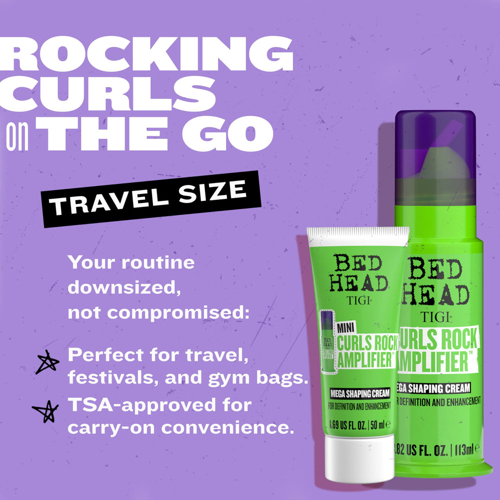 TIGI Bed Head being applied to damp hair to enhance curl definition and hold