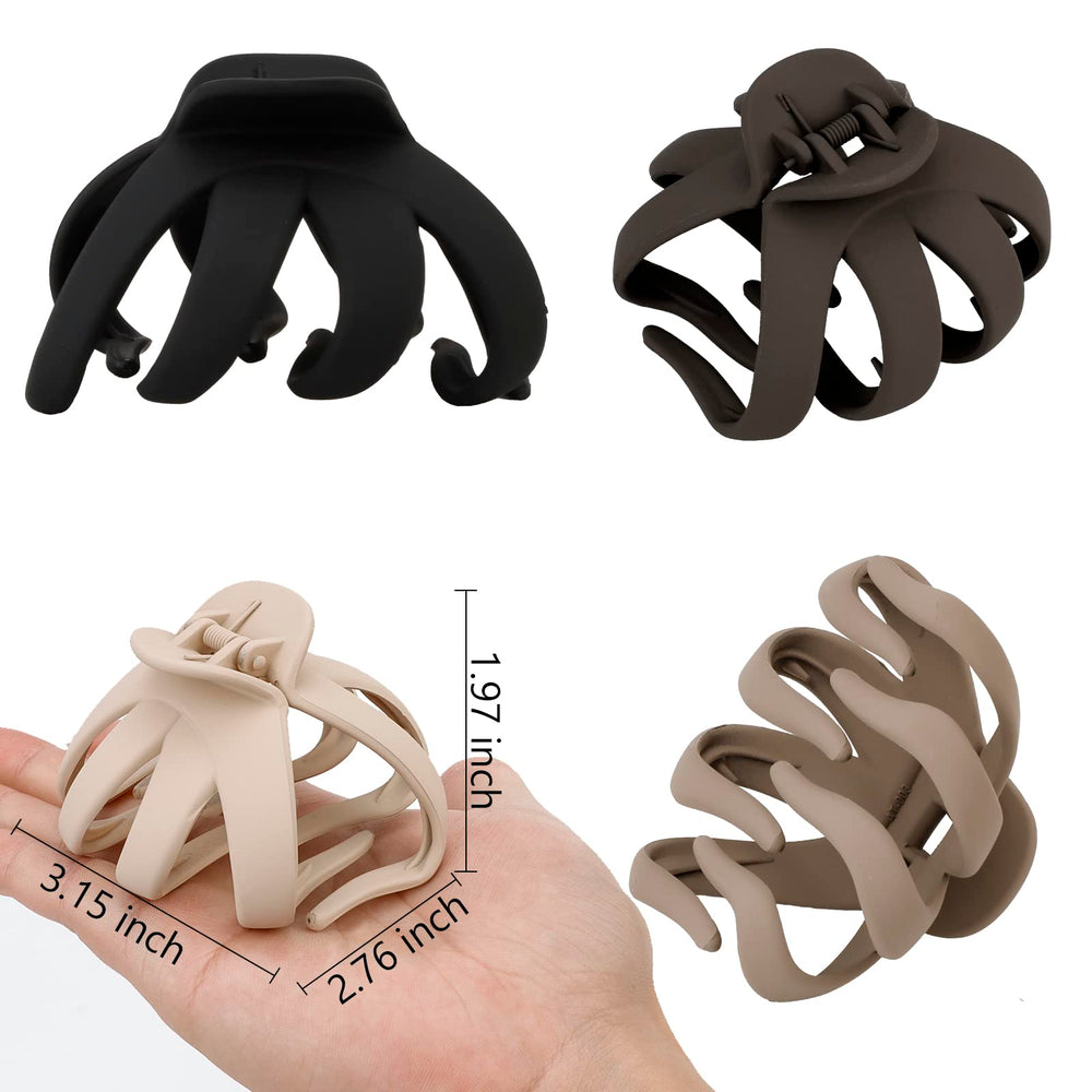 Tihebax four neutral-colored clips displayed together showing versatile outfit matching benefit