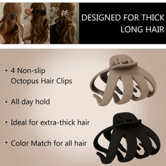 Tihebax clip next to ruler showing actual size and capacity for thick hair benefit