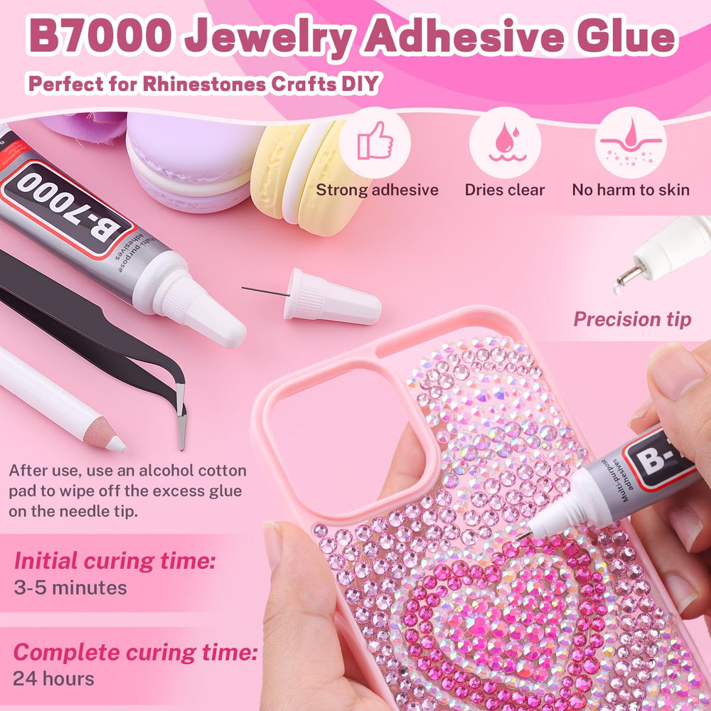 TINKRSTUFF tweezers and pickup pen placing a gem for precise application benefit