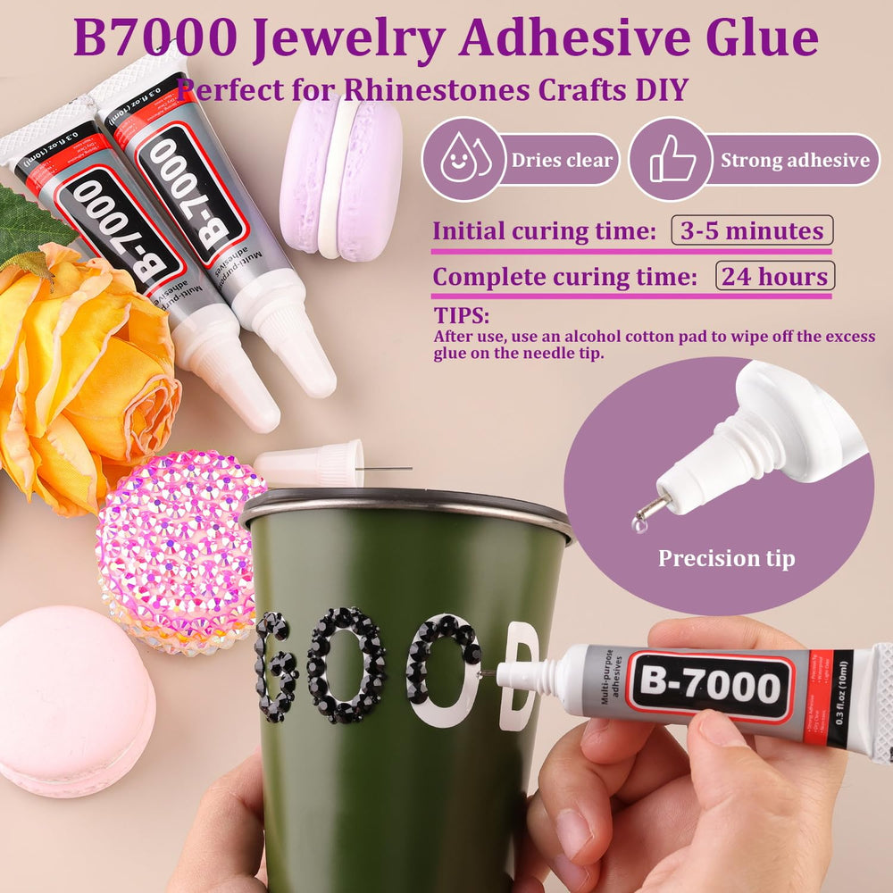 TINKRSTUFF B7000 glue tube with needle tip for controlled adhesive application and clear finish