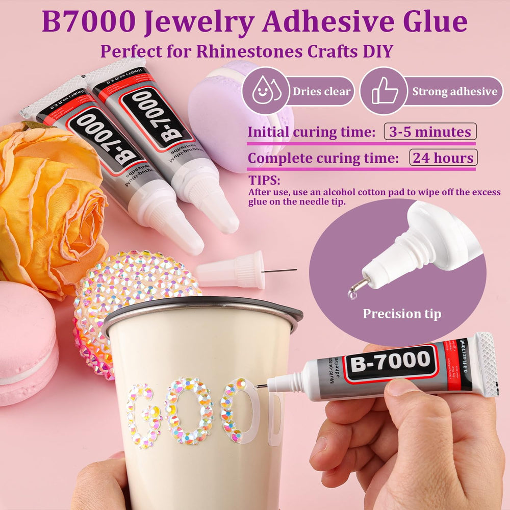 TINKRSTUFF B7000 glue tubes with precision needle for controlled adhesive dots