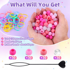TINKRSTUFF beader tool with 50 rubber bands displayed for fast threading
