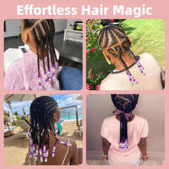 TINKRSTUFF beads on braid in hair showing finished style benefit colorful accents