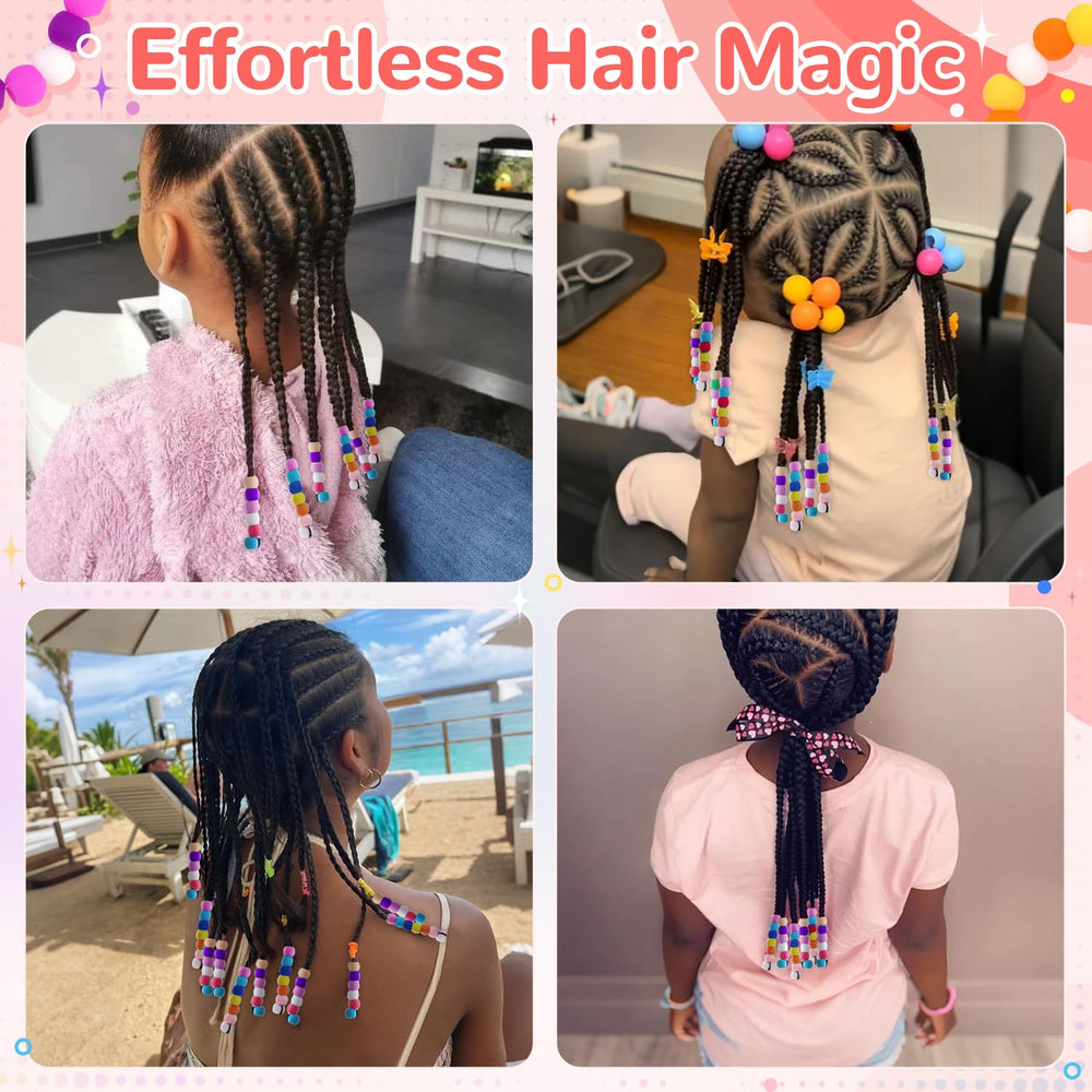 TINKRSTUFF beads threaded on braids demonstrating easy styling