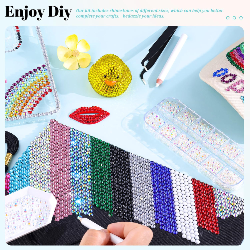 TINKRSTUFF close-up facets of transparent AB resin rhinestone highlighting sparkle